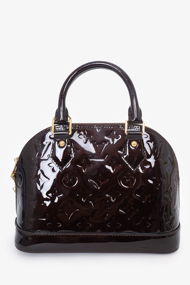 Louis Vuitton 2018 Amarante Vernis Alma BB Bag with Strap
