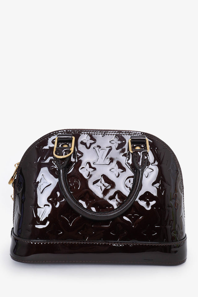 Louis Vuitton 2018 Amarante Vernis Alma BB Bag with Strap