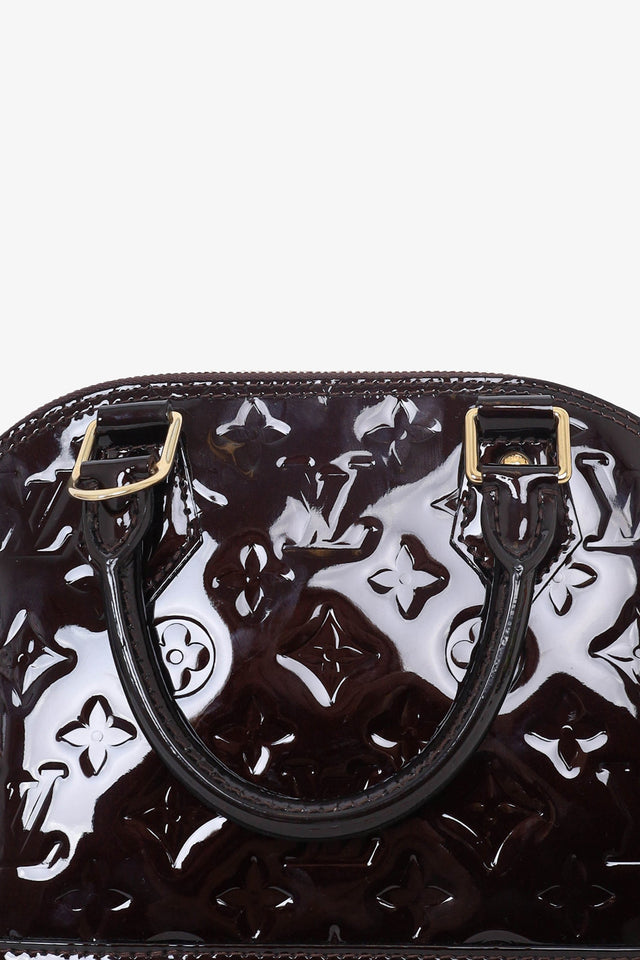 Louis Vuitton 2018 Amarante Vernis Alma BB Bag with Strap