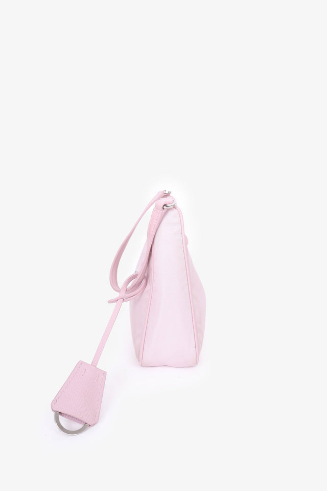 Prada Rosa Tessuto Nylon Saffiano Mini Re-Edition 2005 Bag