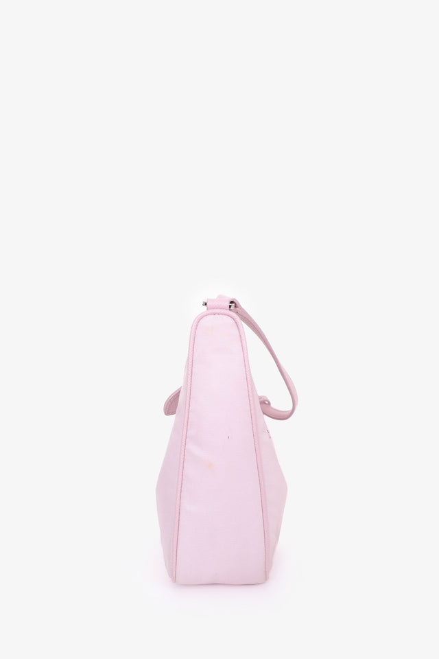 Prada Rosa Tessuto Nylon Saffiano Mini Re-Edition 2005 Bag