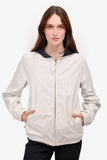 Prada White/Navy Nylon Reversible Hooded Jacket Size 48 Mens