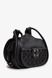 Christian Dior 2010 Black Leather Lattice Crossbody Bag (As Is)
