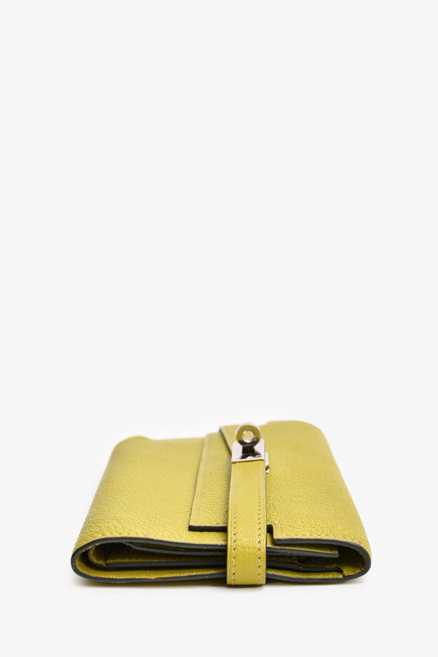 Hermes 2008 Green Mysore Leather Kelly Wallet