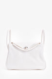 Hermes 2008 White Clemence Leather Lindy 30 (As Is)