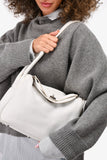 Hermes 2008 White Clemence Leather Lindy 30 (As Is)