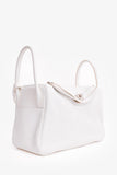 Hermes 2008 White Clemence Leather Lindy 30 (As Is)