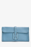 Hermes 2011 Blue Jean Epsom Leather Jige Elan 29 Clutch