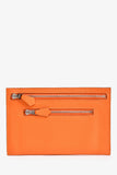 Hermes 2008 Orange Swift Leather Zipper Pouch
