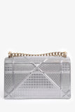 Christian Dior 2017 Silver Leather Small 'Diorama' Shoulder Bag
