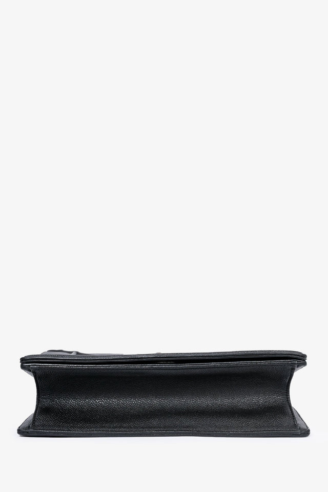 Christian Dior 2016 Black Grained Leather Medium Diorama Shoulder Bag