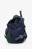 Prada Green/Navy Nylon/Saffiano Leather Trim Backpack