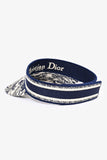 Christian Dior Navy/White Logo Embroidered Visor