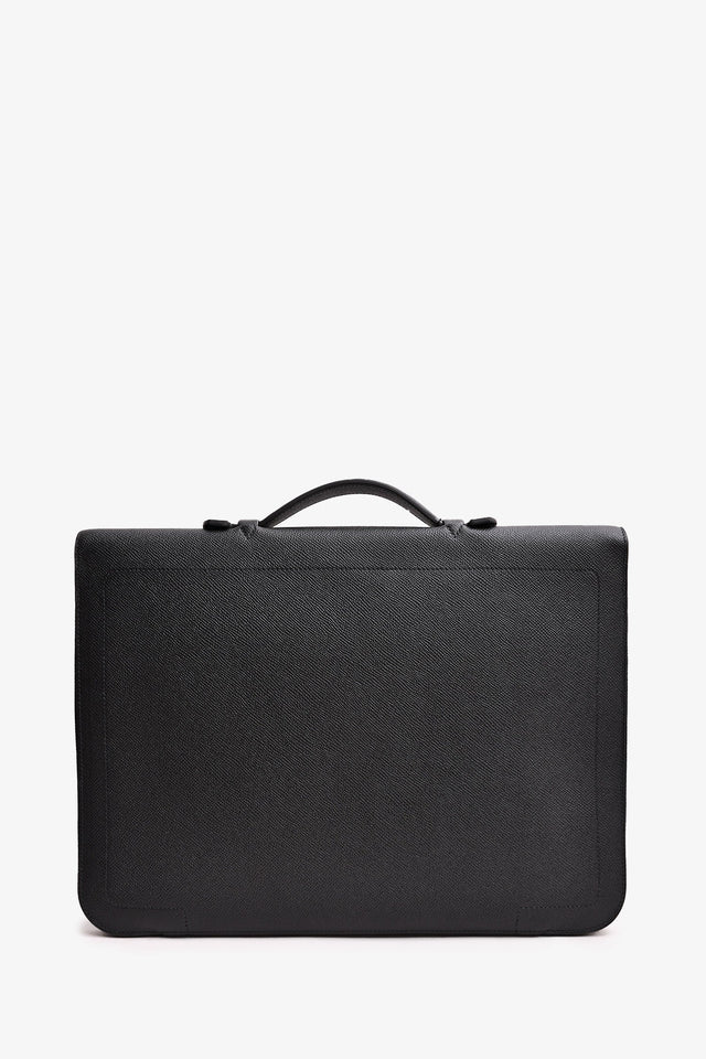 Hermes 2015 Black Epsom Leather Serviette 57 Briefcase
