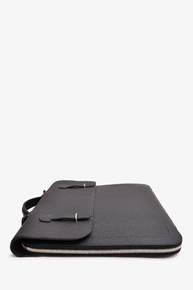 Hermes 2015 Black Epsom Leather Serviette 57 Briefcase