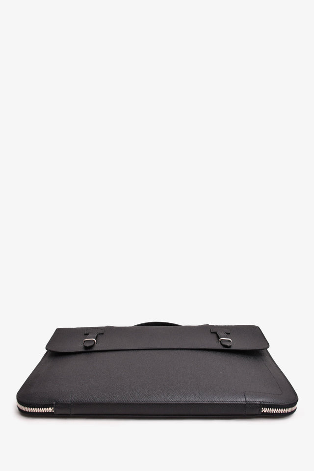 Hermes 2015 Black Epsom Leather Serviette 57 Briefcase