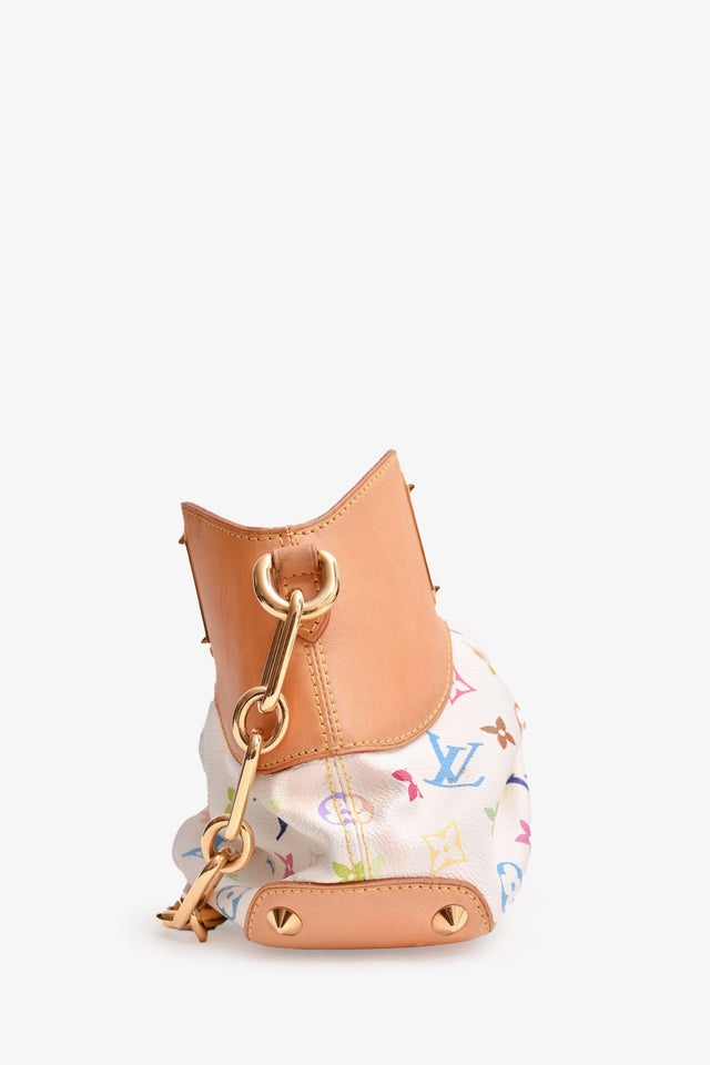 Louis Vuitton 2011 White Multicoloured Judy PM Handbag with Chain