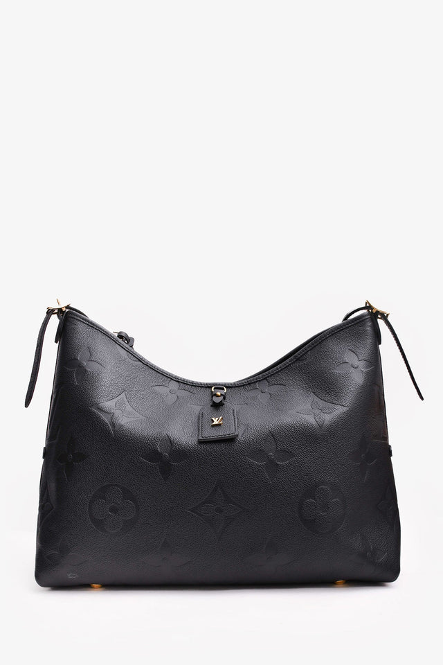 Louis Vuitton Black Empreinte Carryall MM Shoulder Bag
