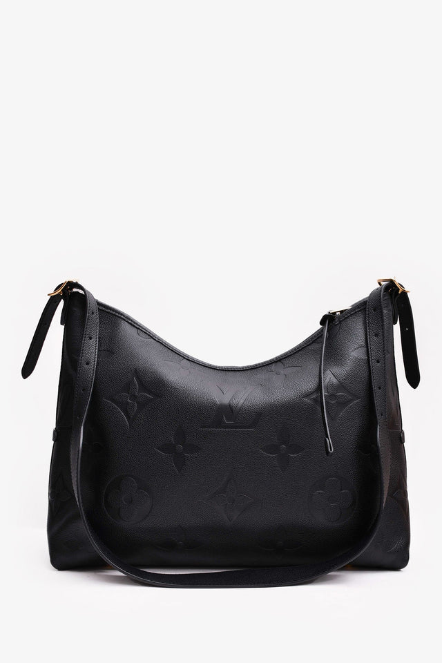 Louis Vuitton Black Empreinte Carryall MM Shoulder Bag