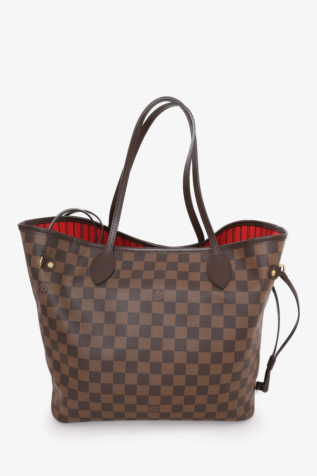 Louis Vuitton 2017 Damier Ebene Neverfull MM Tote with Pouch