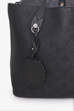 Louis Vuitton Black Leather Mahina Blossom MM Tote with Pouch