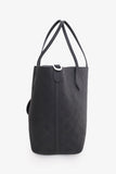 Louis Vuitton Black Leather Mahina Blossom MM Tote with Pouch