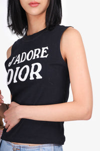 Christian Dior J'adore Black Tank Top Size 6