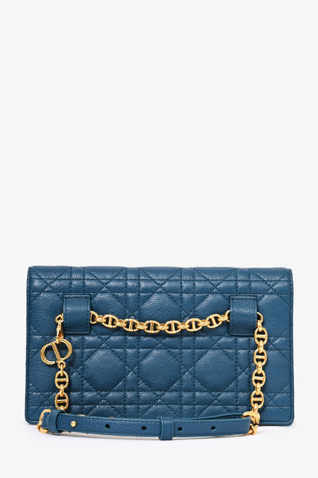 Christian Dior 2021 Teal Caro Waist Bag