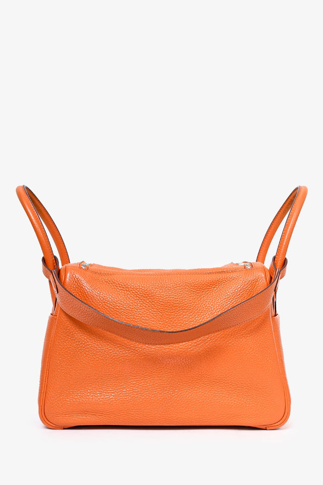 Hermes 2013 Orange Clemence Lindy 30 (As Is)