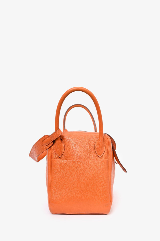 Hermes 2013 Orange Clemence Lindy 30 (As Is)