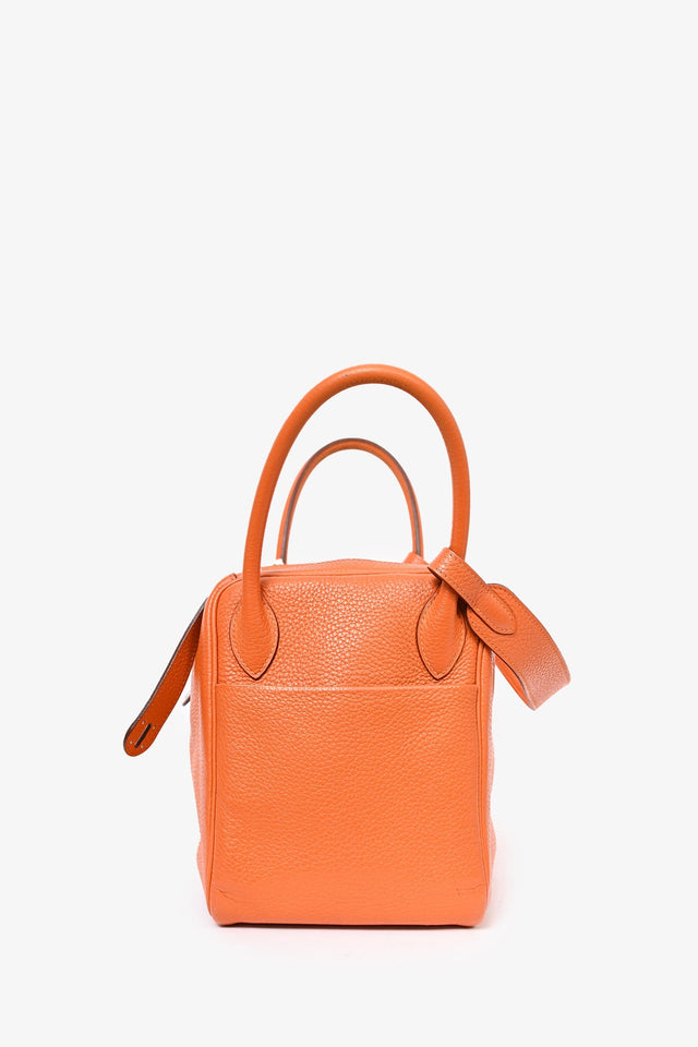 Hermes 2013 Orange Clemence Lindy 30 (As Is)