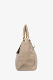 Prada Brown Leather Logo GHW Shoulder Bag