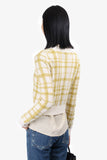 Christian Dior 2021 White/Green Plaid Wool igan Size 4