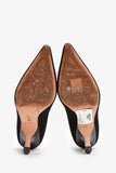 Christian Dior Black Fabric Logo Kitten Heels Size 38