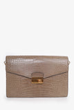 Prada Taupe Crocodile Exotic Sound Bag with Strap