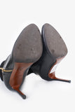 Louis Vuitton Black Leather and Suede Calf Length Booties Size 37