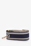 Christian Dior 2018 Blue Oblique Jacquard Saddle Bag with Canvas Strap