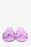 Hermes Lilac Leather Oasis Sandals Size 37