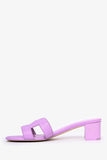 Hermes Lilac Leather Oasis Sandals Size 37