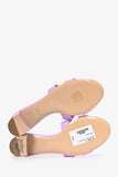 Hermes Lilac Leather Oasis Sandals Size 37