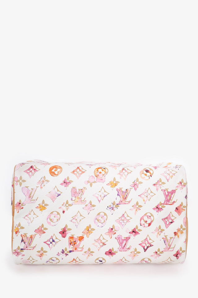 Louis Vuitton x Richard Prince 2008 White/Pink Watercolour Aquarelle Speedy 30