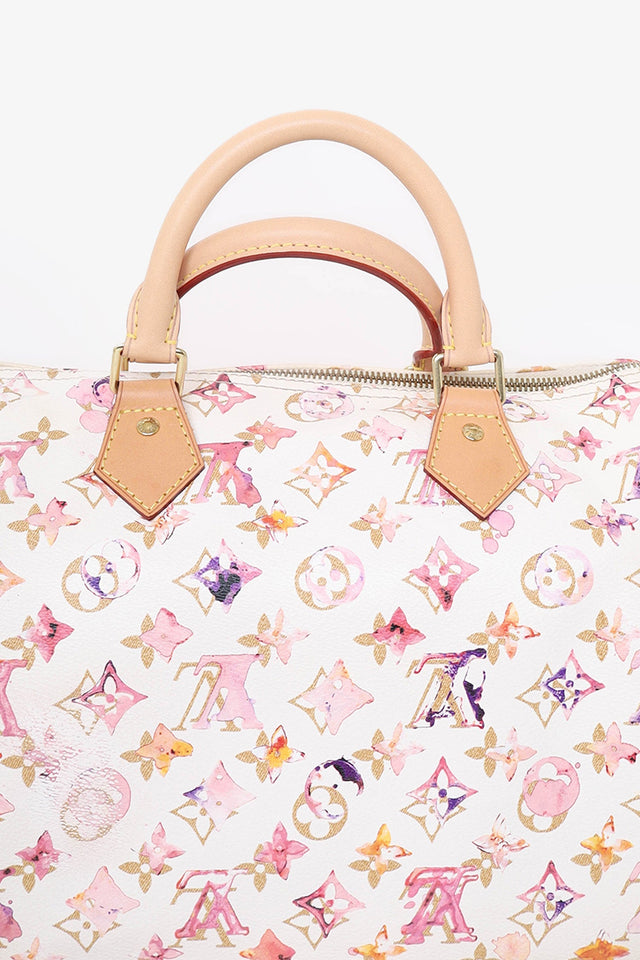 Louis Vuitton x Richard Prince 2008 White/Pink Watercolour Aquarelle Speedy 30