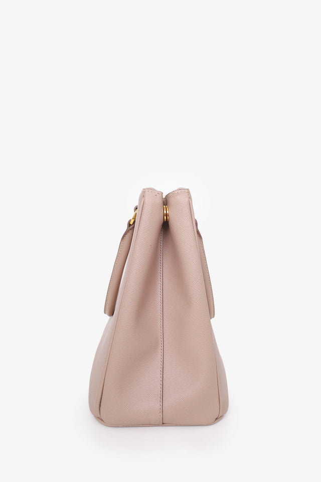 Prada Beige Saffiano Leather Large 'Galleria' Tote with Strap