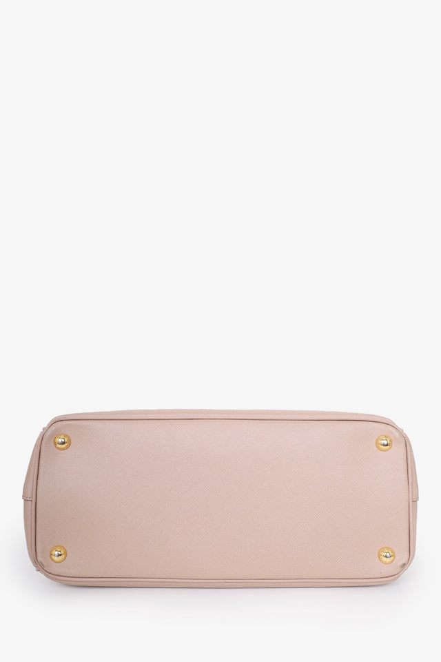 Prada Beige Saffiano Leather Large 'Galleria' Tote with Strap
