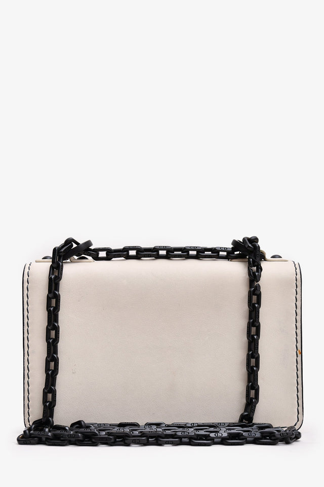 Christian Dior White Leather J'ADior Small Crossbody Bag (As Is)