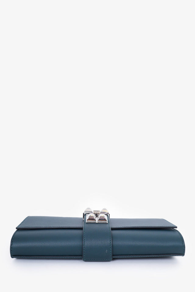 Hermes 2018 Navy Tadelakt Medor 23 Clutch