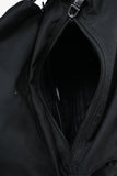 Prada Black/Silver Nylon/Leather Studded Messenger Bag