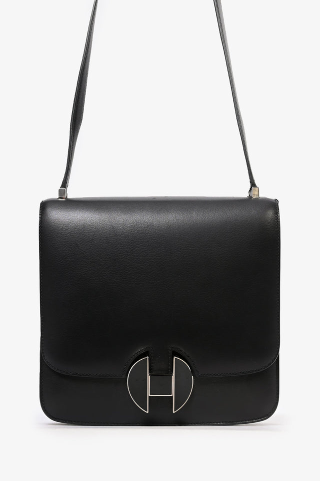 Hermes 2018 Black Evercolor Leather 2002 20 Crossbody Bag