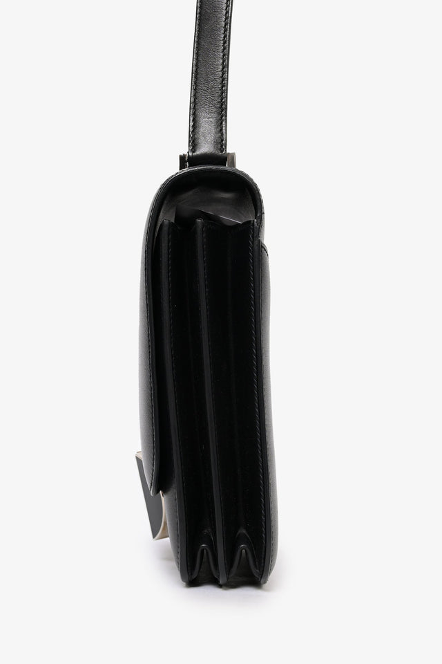 Hermes 2018 Black Evercolor Leather 2002 20 Crossbody Bag