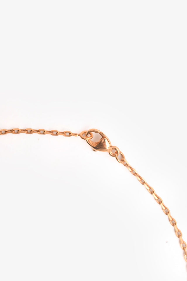 Hermes Rose Gold Toned/Baby Blue Enamel H Pop Necklace